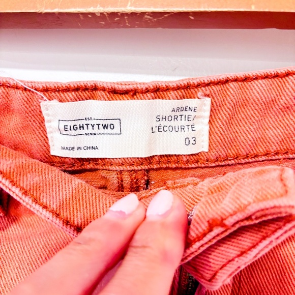 ARDENE Pink High-Rise Denim Jean Shorts | Casual | Small * - Picture 7 of 7